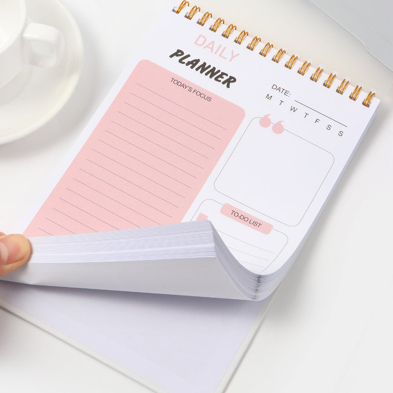 Daily Planner A5 Coil Book English Week Planner To Do List Schedule