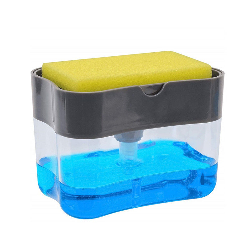 Kitchen Soap Dispenser & Sponge Holder Combo for Cleaning