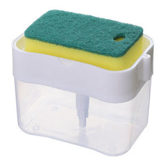 Kitchen Soap Dispenser & Sponge Holder Combo for Cleaning