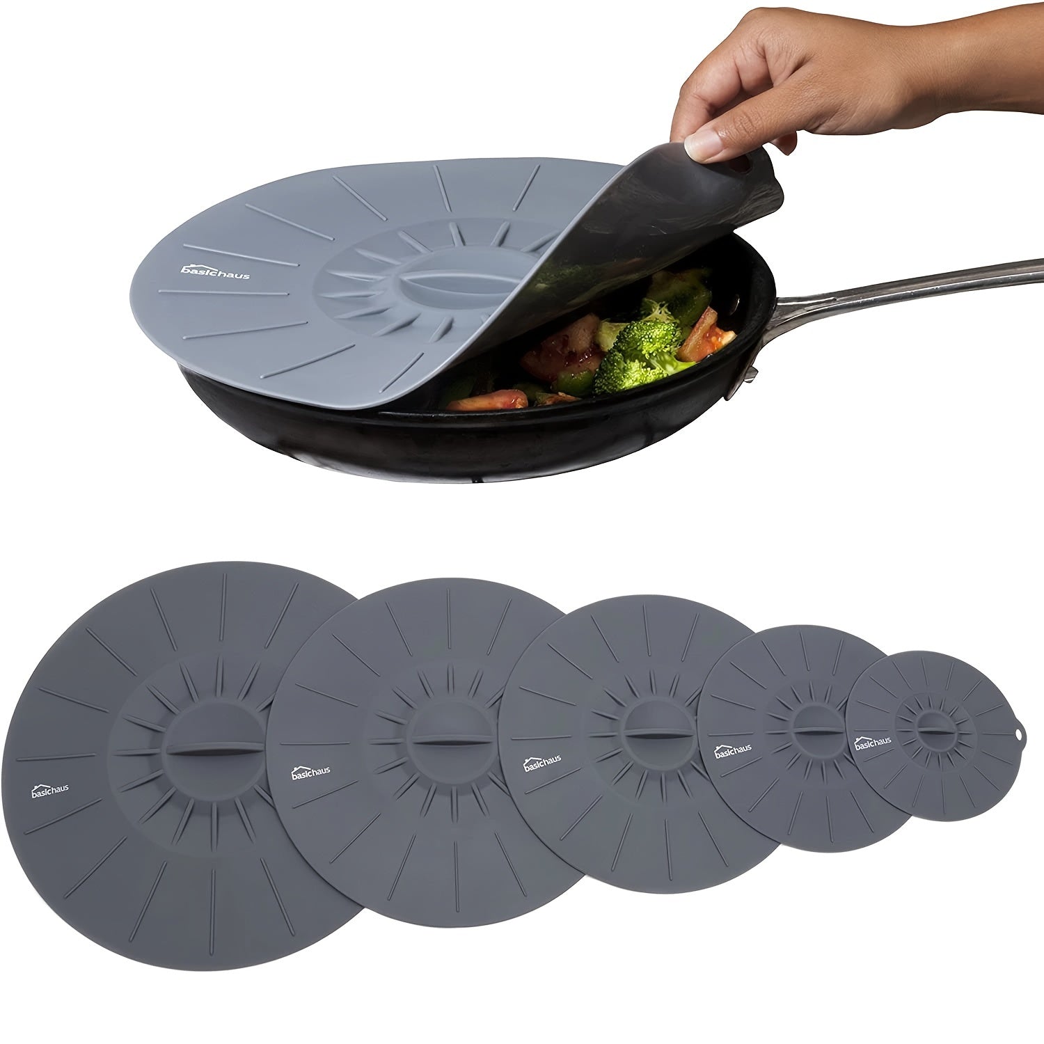 5pcs Silicone Fresh keeping Cover Microwave Oven Heating Cover Food Dust proof