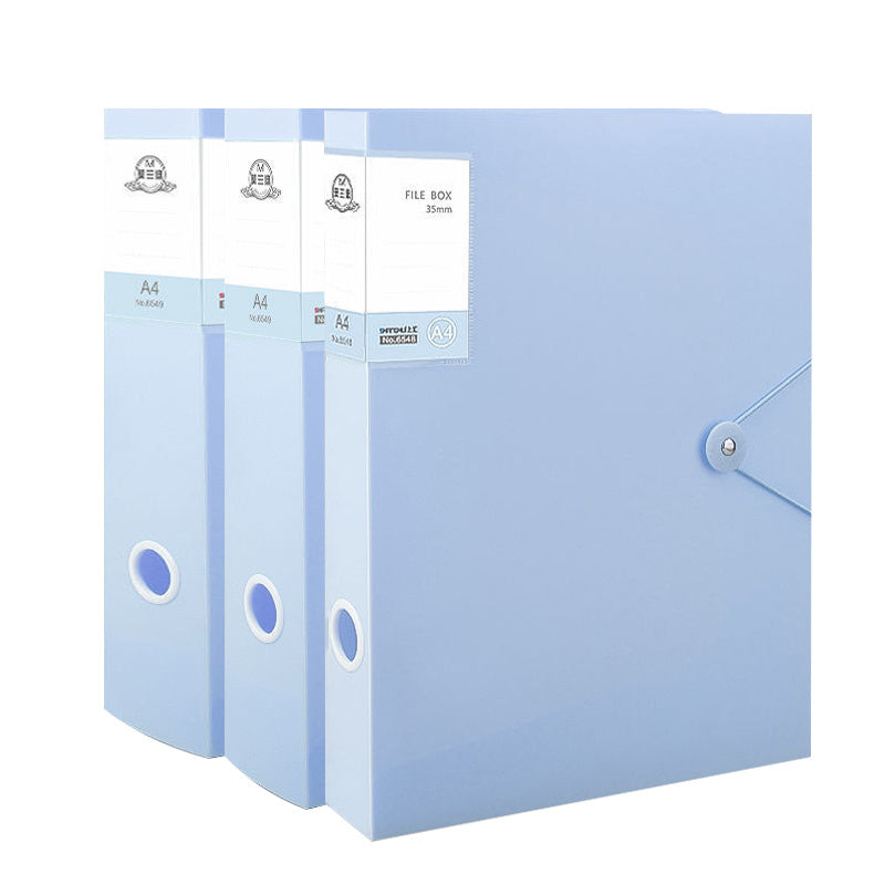 3pcs Morandi File Box Set Large Capacity Storage for Office Supplies