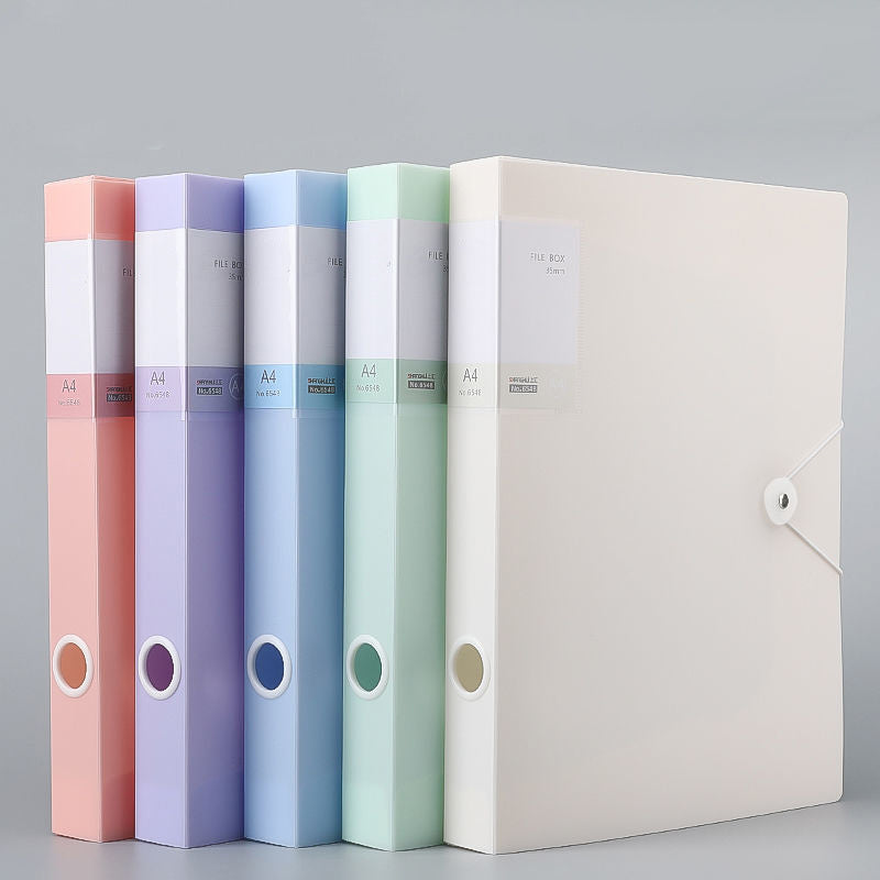 3pcs Morandi File Box Set Large Capacity Storage for Office Supplies