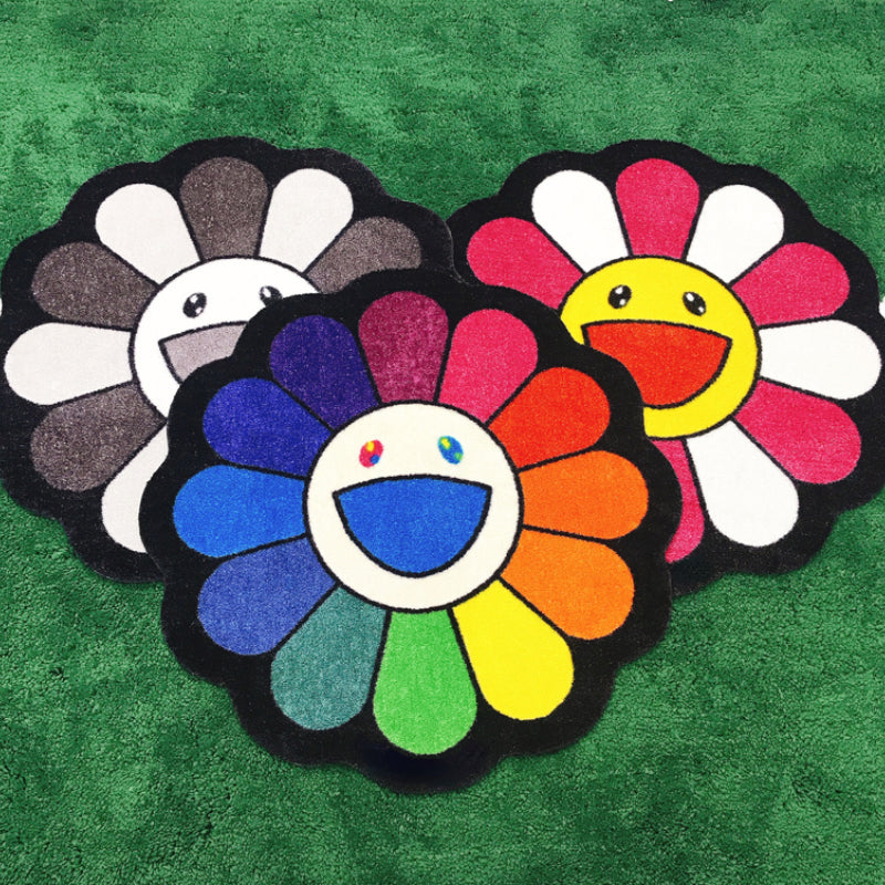 Sunflower Plush Rug Soft Fluffy Carpet Bathroom Living Room Bedroom