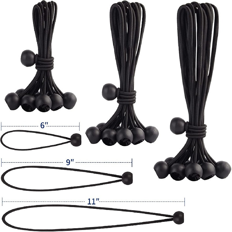 10pcs Ball Bungee Cords 6 9 27 94cm Tarp Canopy Bungee Balls