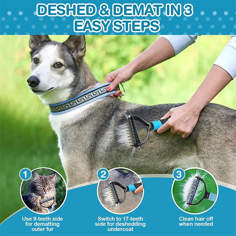 Pet Hair Removal Comb for Tangle-Free Grooming