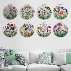 DIY Embroidery Kit Flower Pattern Needlework Set
