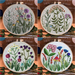 DIY Embroidery Kit Flower Pattern Needlework Set