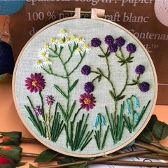 DIY Embroidery Kit Flower Pattern Needlework Set