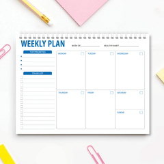 B5 Weekly Plan Sticky Notes Tearable English Schedule Itinerary Planning Book