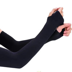 Cycling Arm Sleeves Sun Protection Compression Arm Sleeves With Thumb Hole