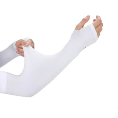 Cycling Arm Sleeves Sun Protection Compression Arm Sleeves With Thumb Hole