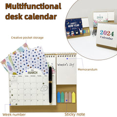 1pc Multifunctional Desk Calendar Schedule Planning Desk Calendar