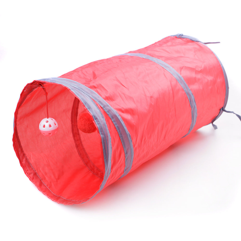 Funny Cat Tunnel 2 Holes Foldable Pet Toy