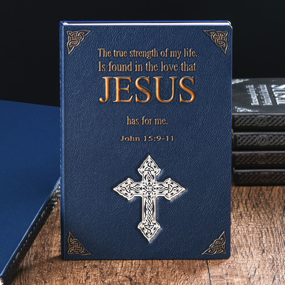 A5 Cross Notebook Vintage Leather Bible Book Notepad Diary Halloween Gift