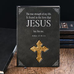 A5 Cross Notebook Vintage Leather Bible Book Notepad Diary Halloween Gift