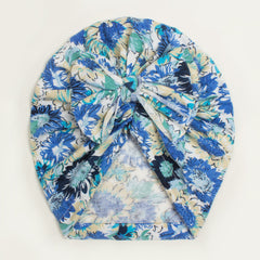 Children's Knitted Bow Hat with Creative Print