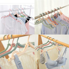 8pcs Colored Travel Hangers Portable Foldable Clothes Hangers Drying Rack