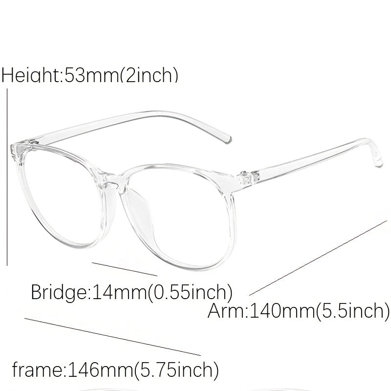 Transparent Light Blocking Glasses Anti Fatigue Eyewear