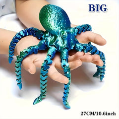Colorful 3D Octopus with Flexible Joints - Creative Desk Toy
