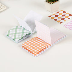 100 Sheets Plaid Element Notepad Student Journal Girl Heart Office School Suppli