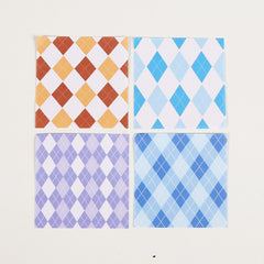 100 Sheets Plaid Element Notepad Student Journal Girl Heart Office School Suppli