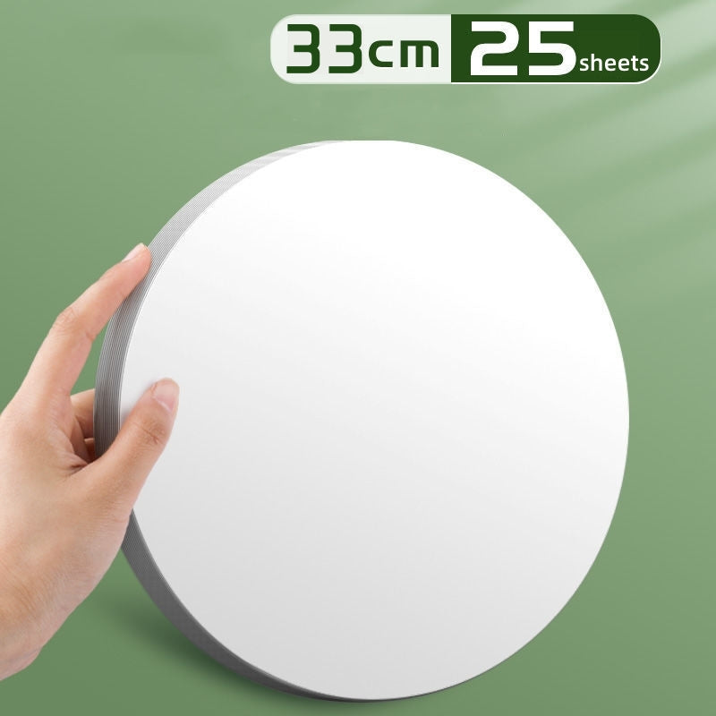 25 Round Thickened Hard Card Paper Light Brown 200g/m&sup2; Painting Sketch