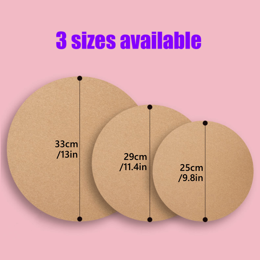 25 Round Thickened Hard Card Paper Light Brown 200g/m&sup2; Painting Sketch