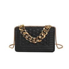 Minimalist Square Shoulder Bag Flap Crossbody Chain Bag