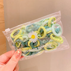 50pcs Colorful Hair Tie Hair Bands Ponytail Holders Sweet Hair Accessories