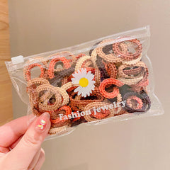 50pcs Colorful Hair Tie Hair Bands Ponytail Holders Sweet Hair Accessories
