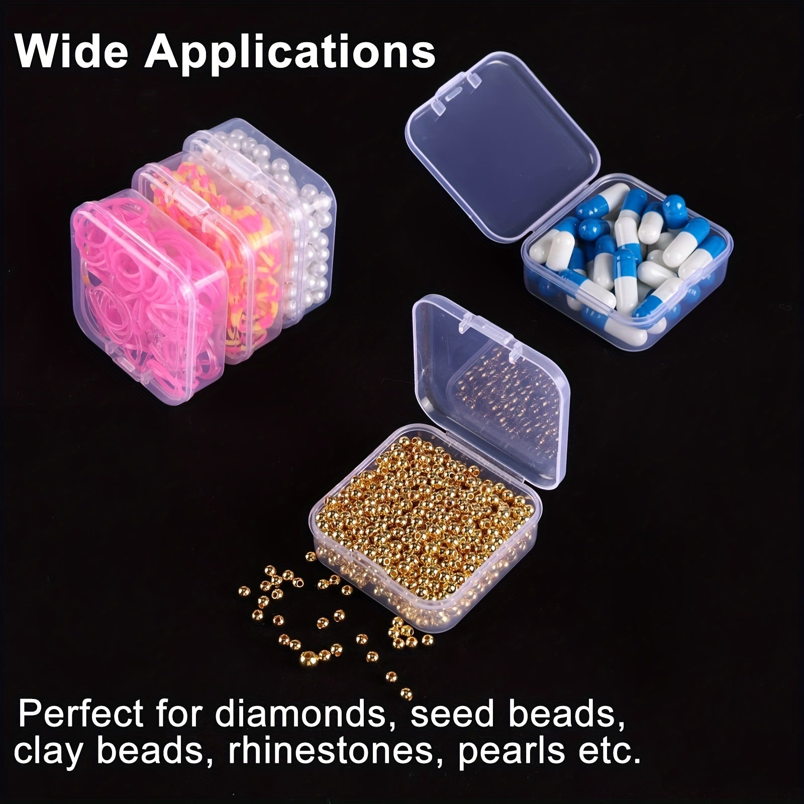 Beaded Storage Box Nail Art Jewelry Earring Container
