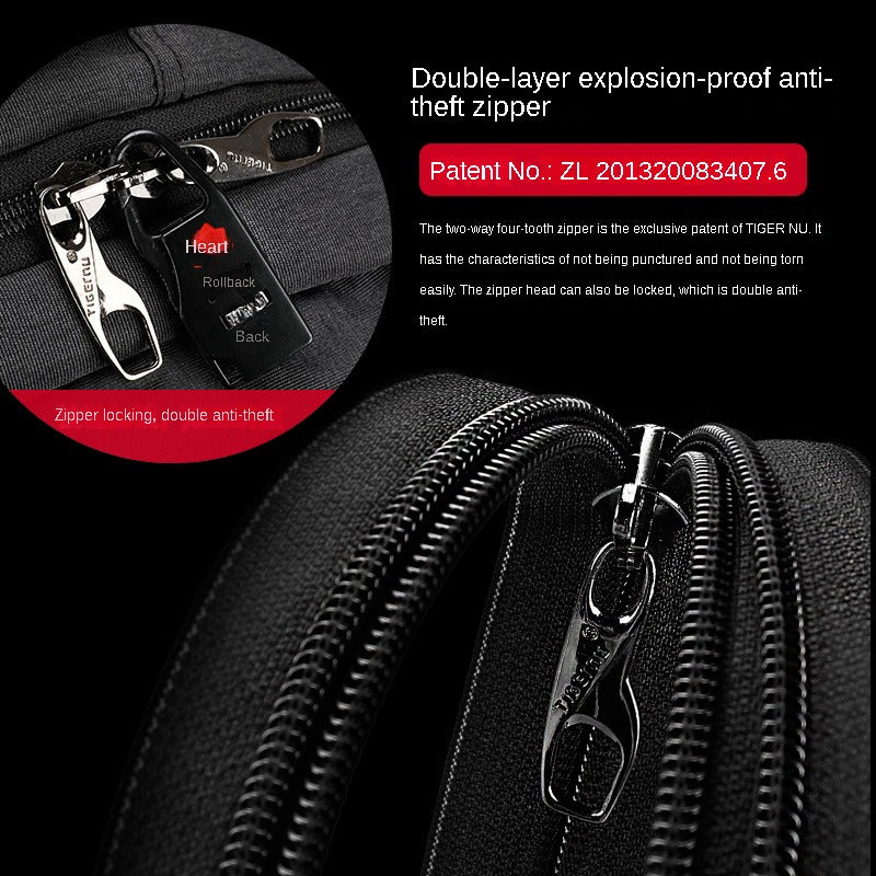 Men's Anti-theft Backpack USB Charging Large Capacity Waterproof Travel Schoolba