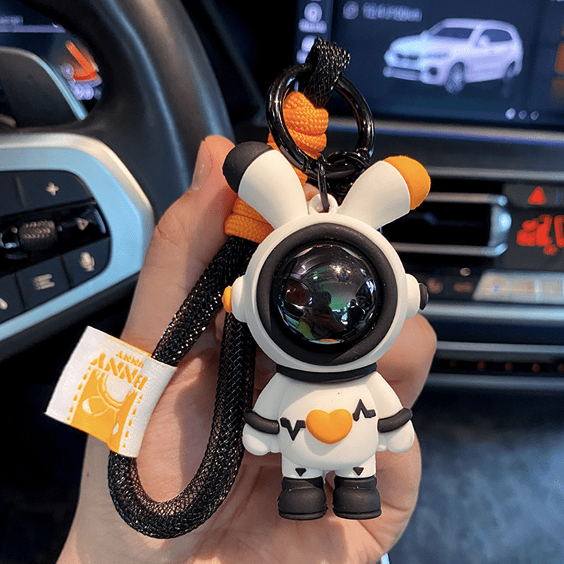Space Rabbit Car Keychain For Men Year Of The Rabbit Little Rabbit Pendant