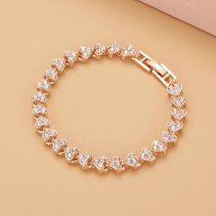 Heart Shape Zircon Crystal Bracelet for Girls