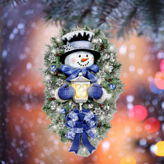 Christmas Decoration Sticker Snowman Wreath Window Door Wall Party Decor