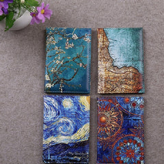 Printed Canvas Passport Cover PU Leather