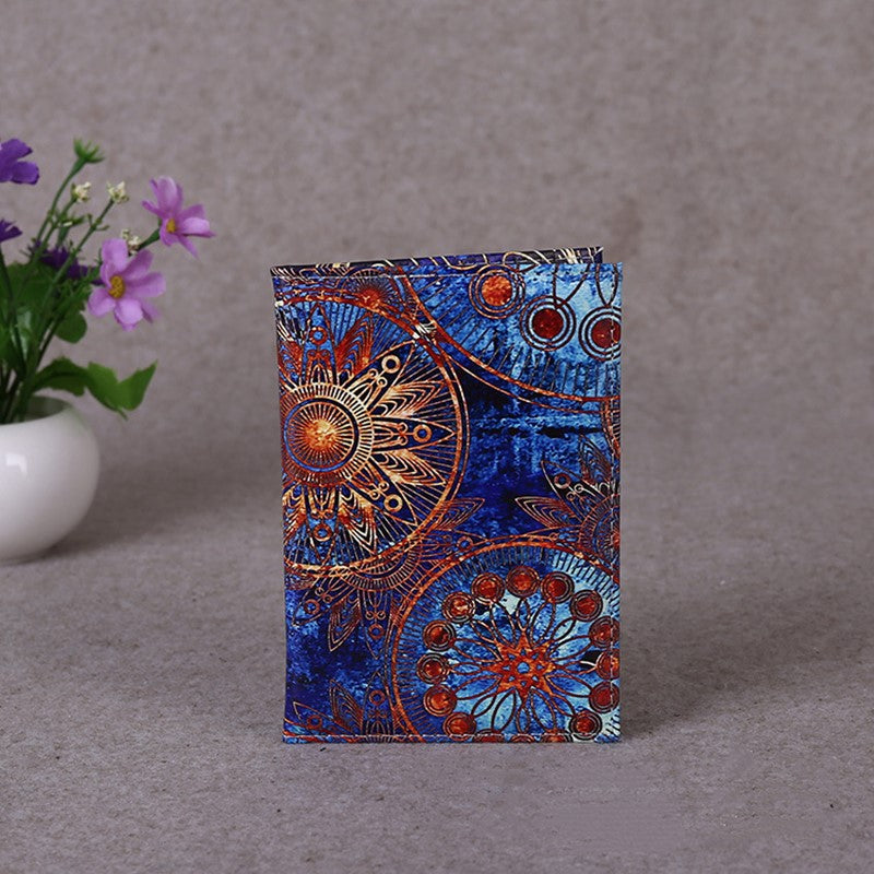 Printed Canvas Passport Cover PU Leather