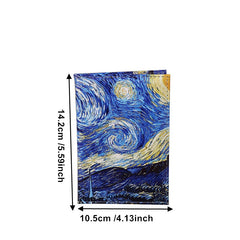 Printed Canvas Passport Cover PU Leather