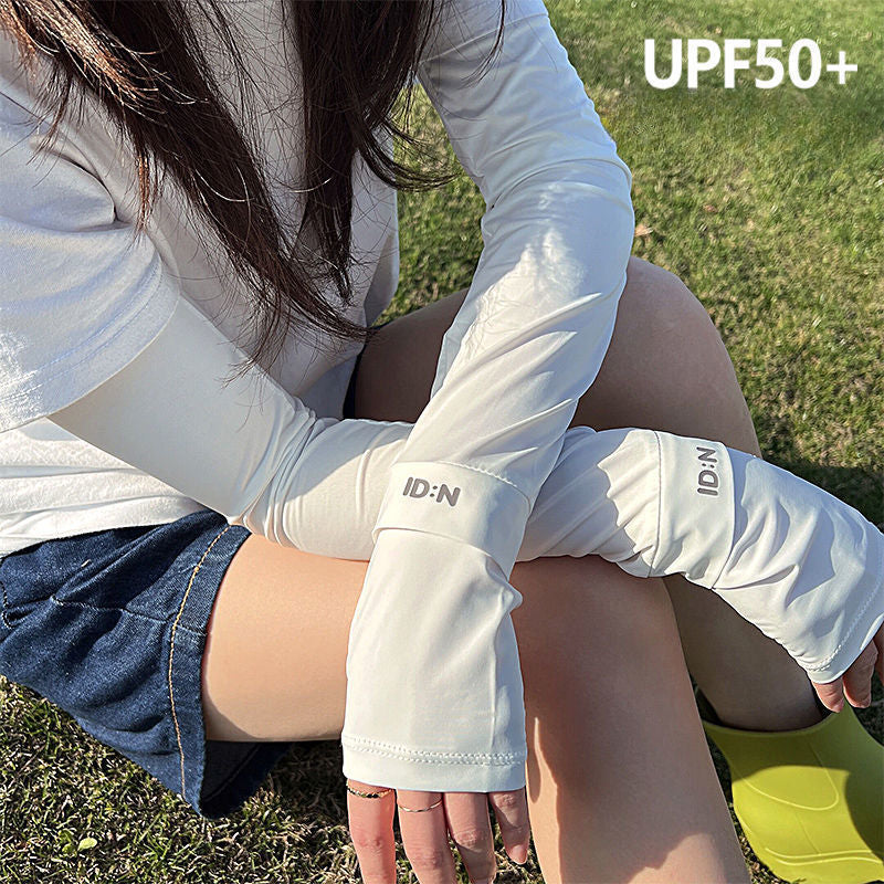 1Pair Summer Cold Feeling Sleeves Sunscreen Breathable Sleeves