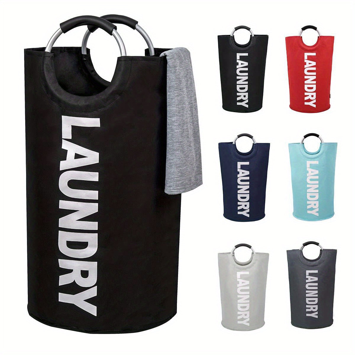 82L Laundry Basket Waterproof Laundry Hamper with Padded Handles