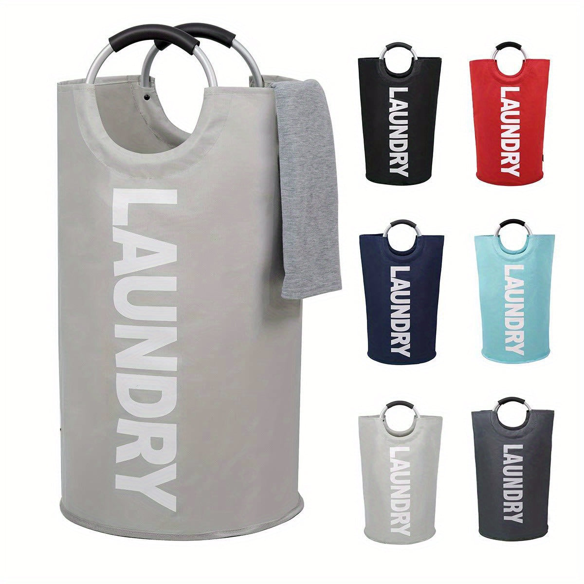 82L Laundry Basket Waterproof Laundry Hamper with Padded Handles