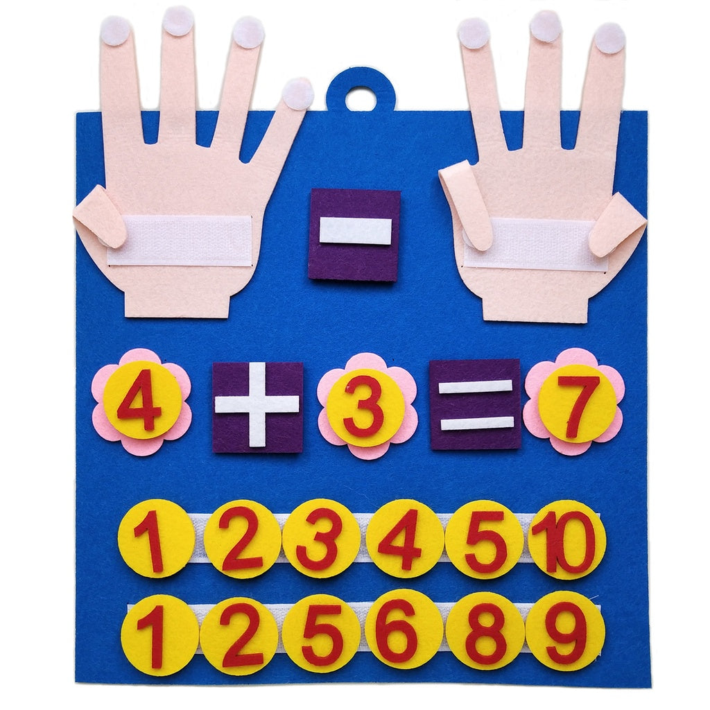 Kid Felt Finger Numbers Math Toy Counting Early Educational Board
