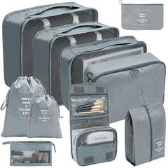 11 Pcs Travel Luggage Bag Set Solid Packaging Cubes Dustproof Storage Bags