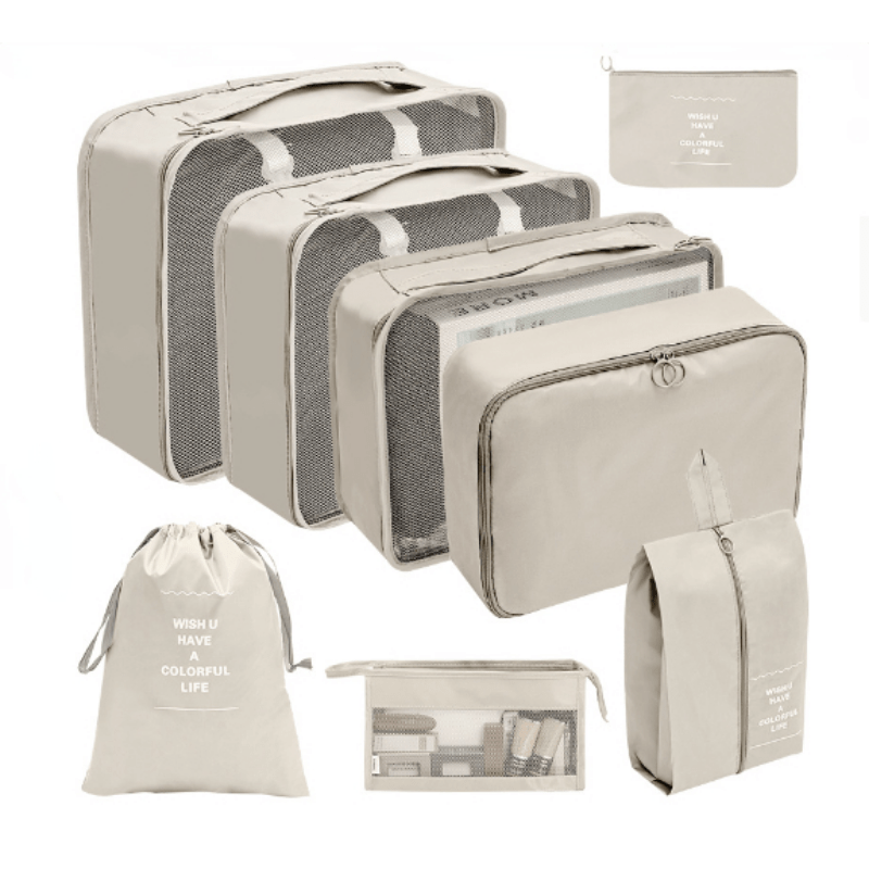 11 Pcs Travel Luggage Bag Set Solid Packaging Cubes Dustproof Storage Bags