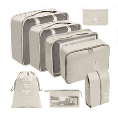 11 Pcs Travel Luggage Bag Set Solid Packaging Cubes Dustproof Storage Bags