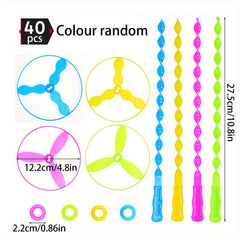 40pcs Colorful Flying Elf Educational Toys - Birthday Party Supplies