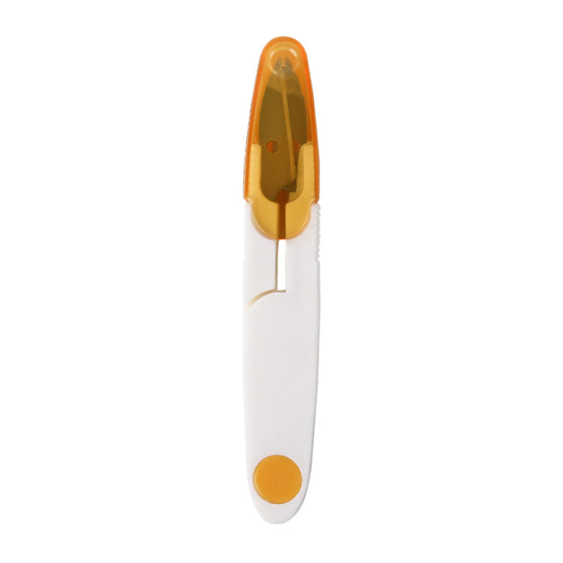 Small Scissors Transparent Thread Head With Cover Safety Sewing Scissors