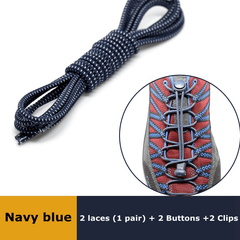 Elastic No Tie Shoelaces Lock Lazy Laces Quick Rubber Shoestrings