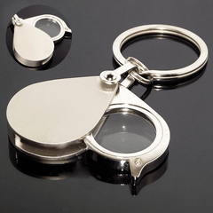 20x Foldable Magnifying Glass Portable Keychain Small Mini 15x HD Pendant