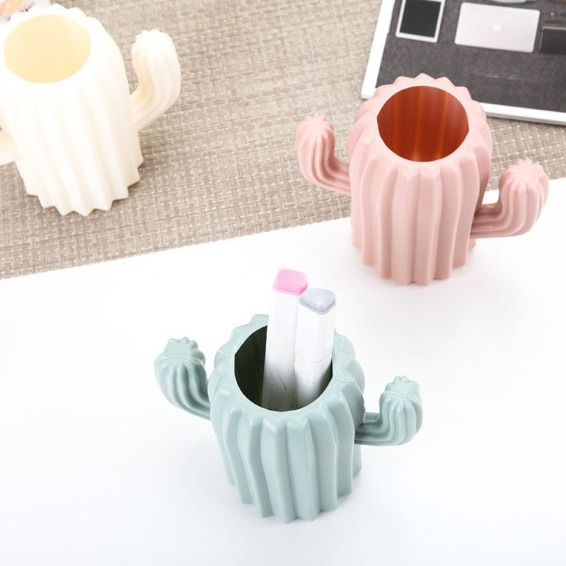 Cactus Pen Holder Desk Organizer Office Home Decor